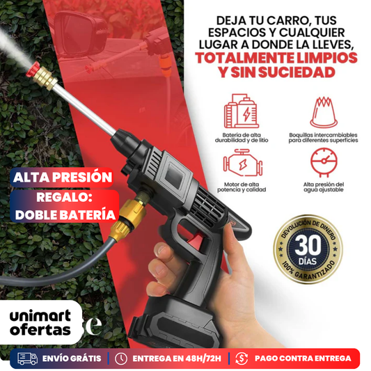 HIDROLAVADORA DE ALTA PRESIÓN HIDROFORCE - Doble Batería GRATÍS